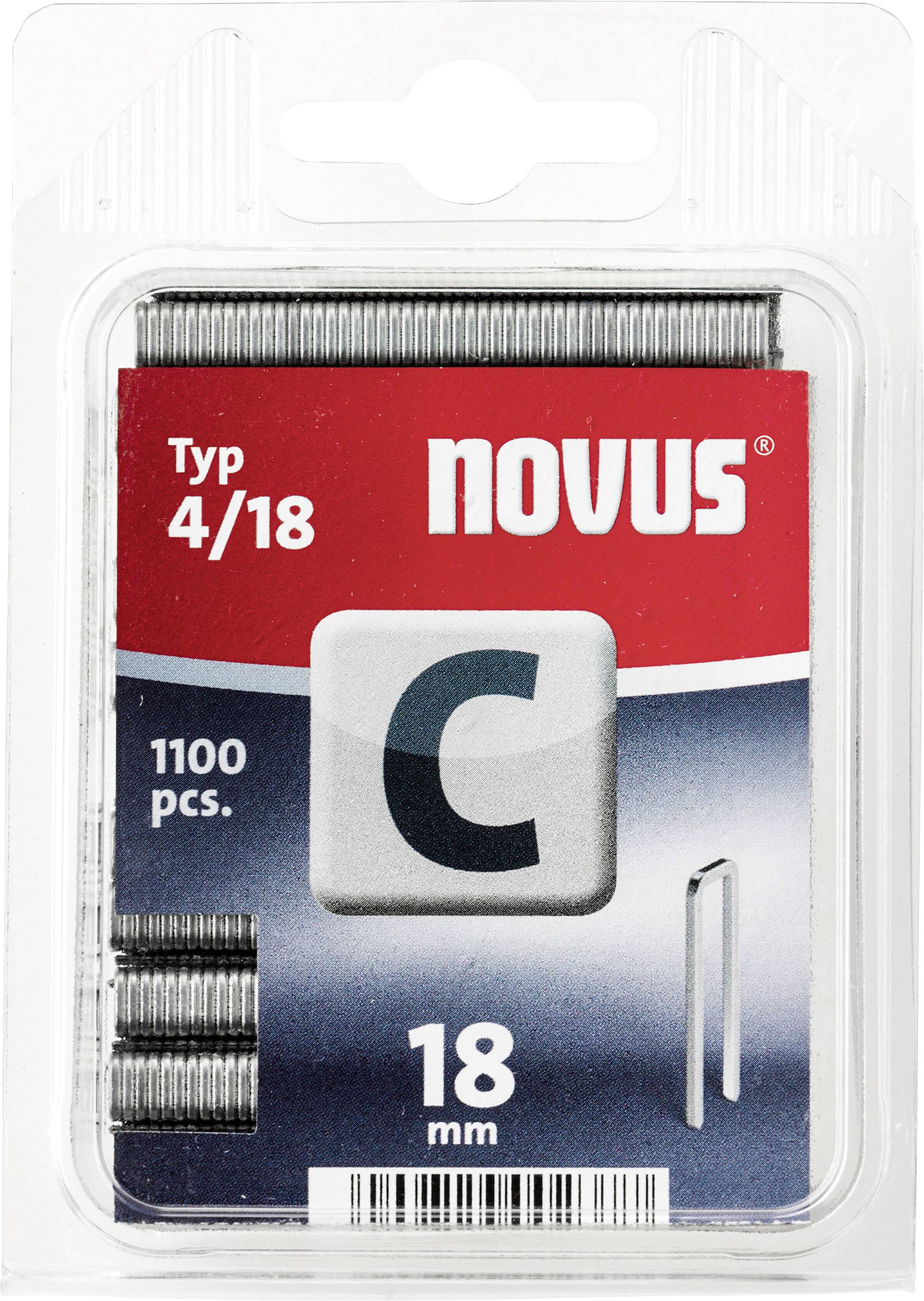 Agrafes à dos fin Novus C4/18 2000Pces