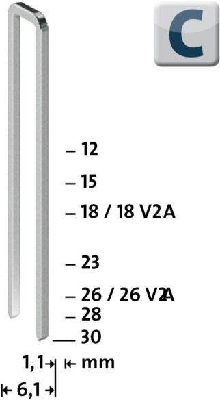 Agrafes à dos fin Novus 4/30 1100 Pces