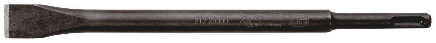 Ciseau en acier à pointe plate et tige cylindrique, adapté aux travaux nécessitant des outils percutants.