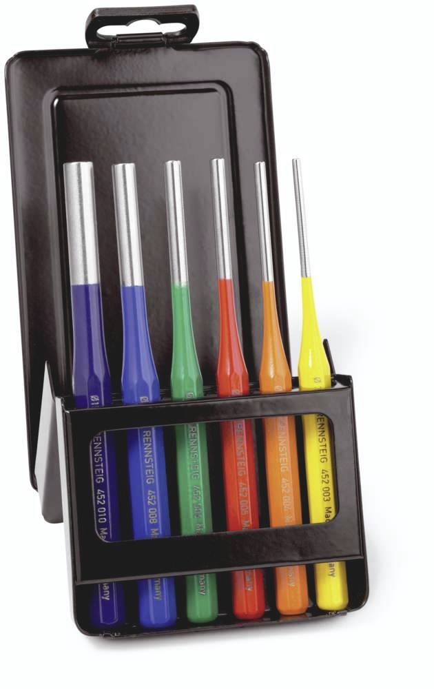 Jeu de chasse goupilles Exklusiv multicolores, cassette métallique Rennsteig Werkzeuge 425 530 6 RC