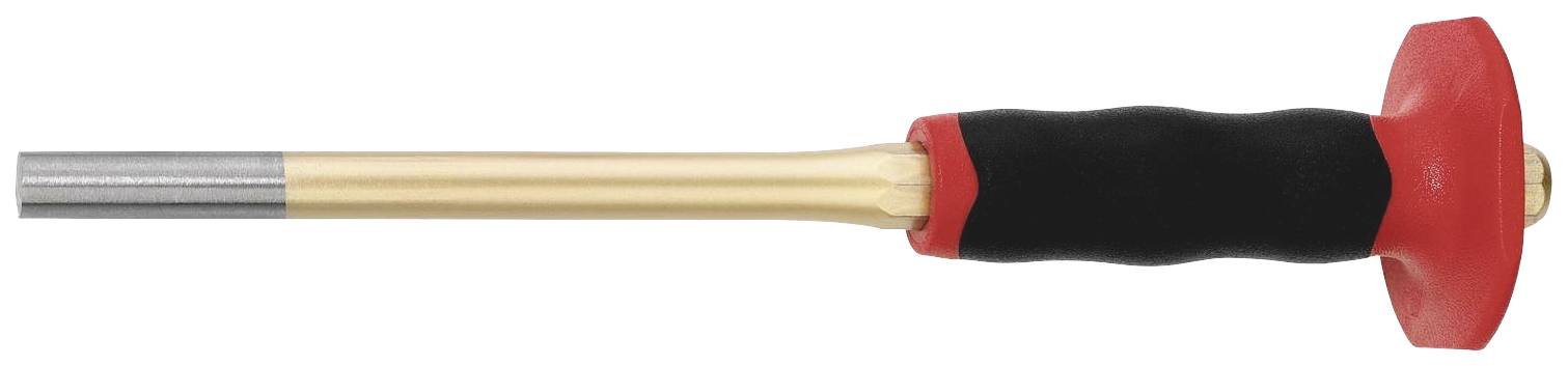 Support-main avec poignée noire antidérapante et capuchon de protection rouge, adapté pour une manipulation sécurisée des outils.