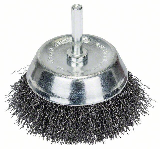 Brosse boisseau pour perceuses, à fils ondulés 75 mm /Ø6 mm Bosch 2607017123