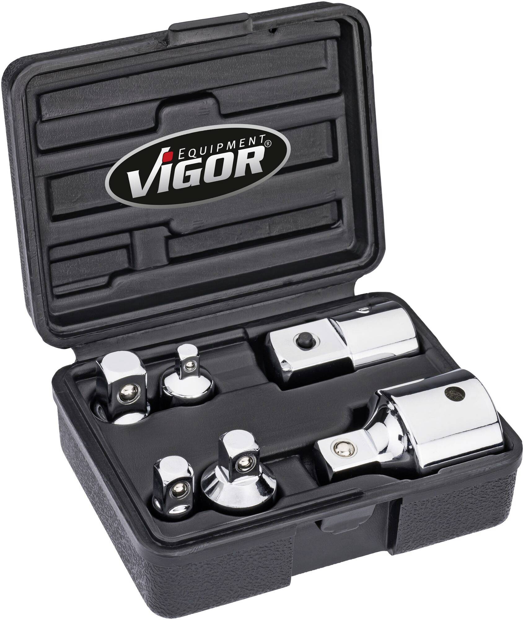 Set d'adaptateurs de douille Vigor V1293 Propulseur 1/4" (6.3 mm), 3/8" (10 mm), 1/2" (12.5 mm), 3/4" (20 mm)
