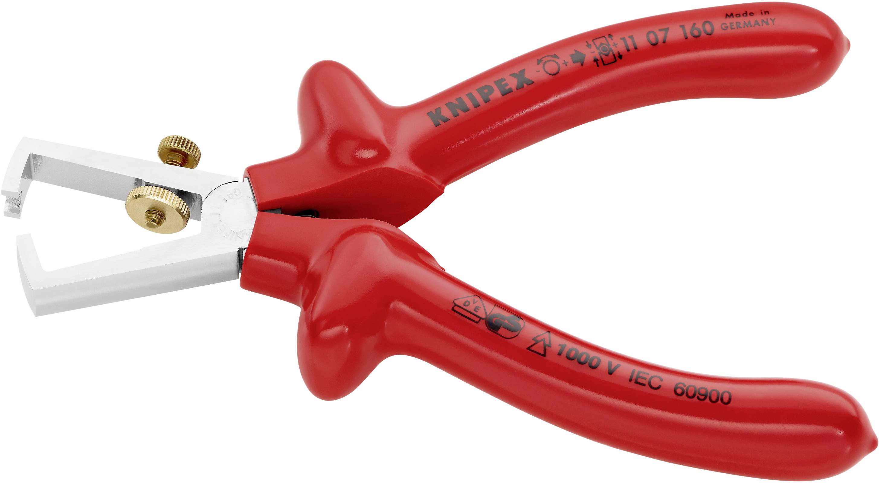 Knipex 11 07 160 11 07 160 Pince à dénuder VDE 10 mm² (max) 7 (max) 5 mm (max)