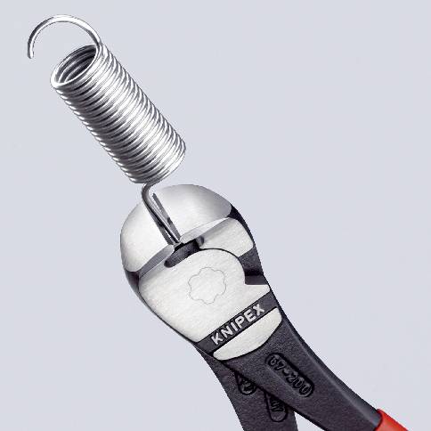 Pince coupante frontale à forte démultiplication avec facette Knipex 67 05 140 140 mm 1 pc(s)