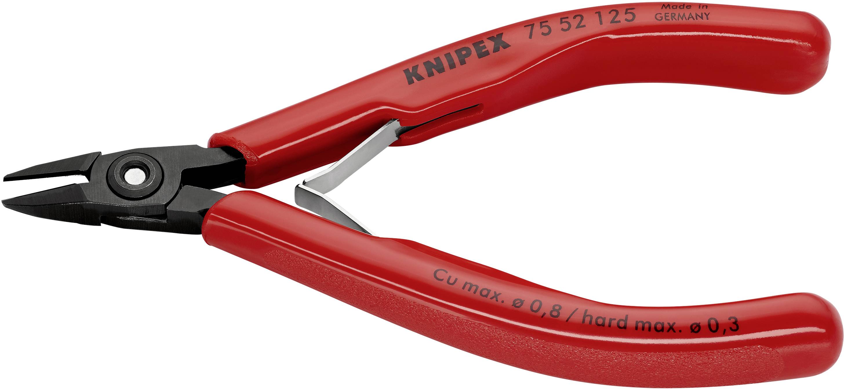 Pince coupante diagonale avec facette Knipex 75 52 125 125 mm 1 pc(s)