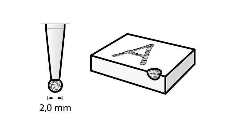 Fraises diamantées Ø2 mm Dremel 7103