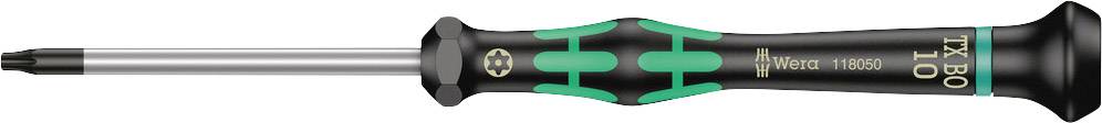 Tournevis noir avec manche vert, marqué 'TX BO 10'. Conçu pour des travaux précis, particulièrement adapté aux vis Torx.