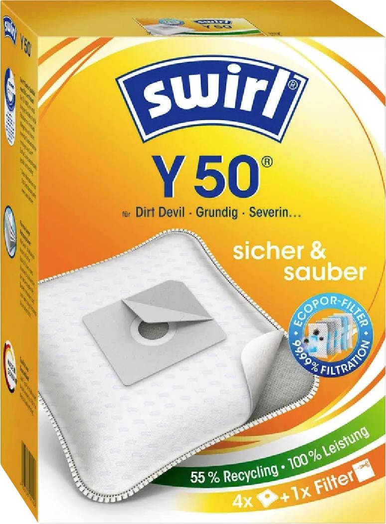 Swirl Y50 AirSpace Sac pour aspirateur 4 pc(s)