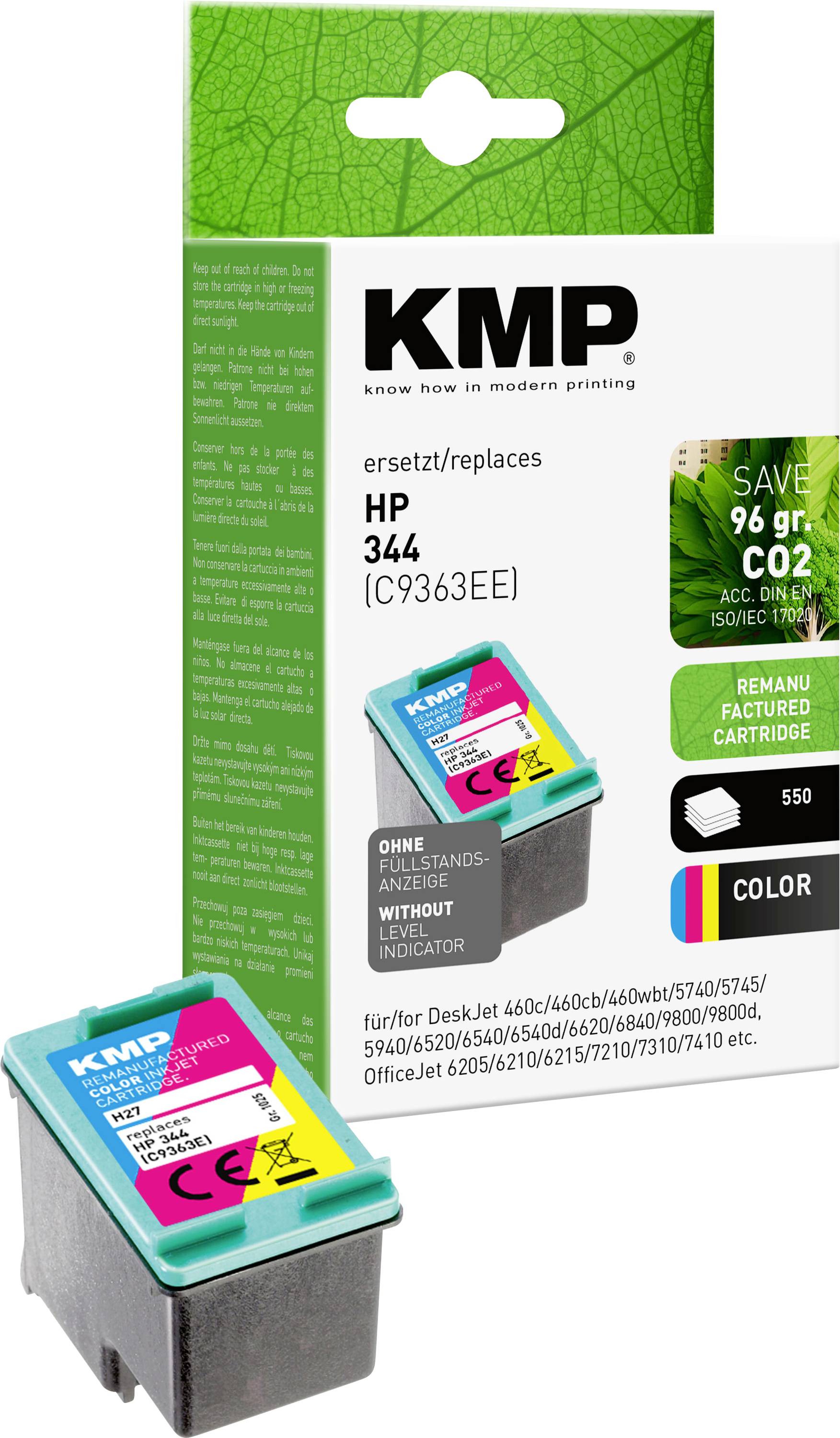Cartouche d'encre compatible KMP équivalent HP N°344 (C9363EE) couleur