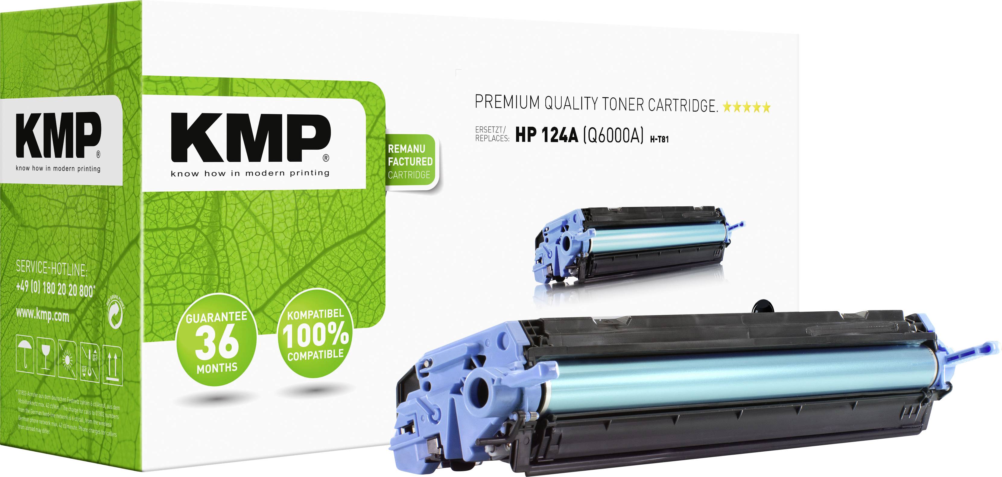 Toner KMP H-T81 remplace HP 124A, Q6000A compatible noir 2500 pages