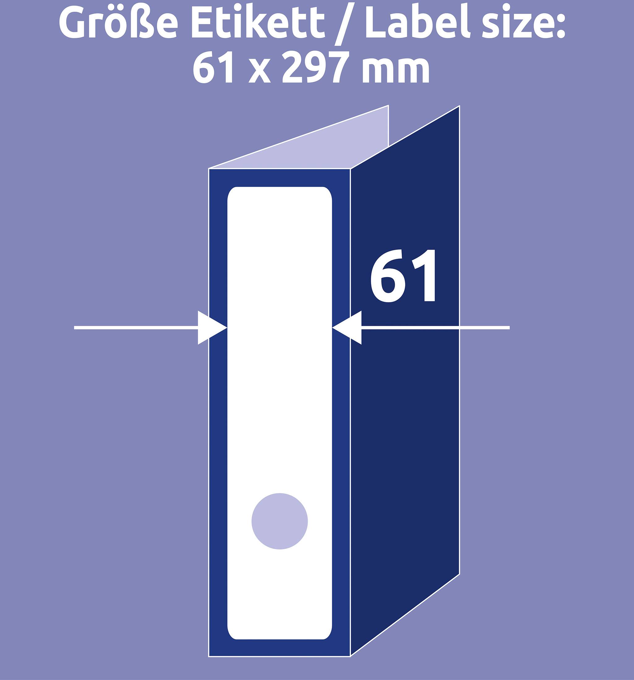 Taille étiquette / Label size : 61 x 297 mm