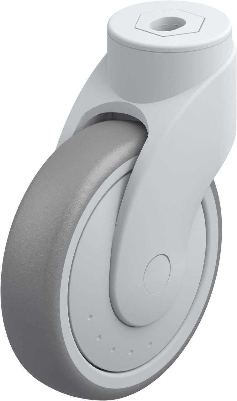 Roulette design en plastique WAVE 125 mm