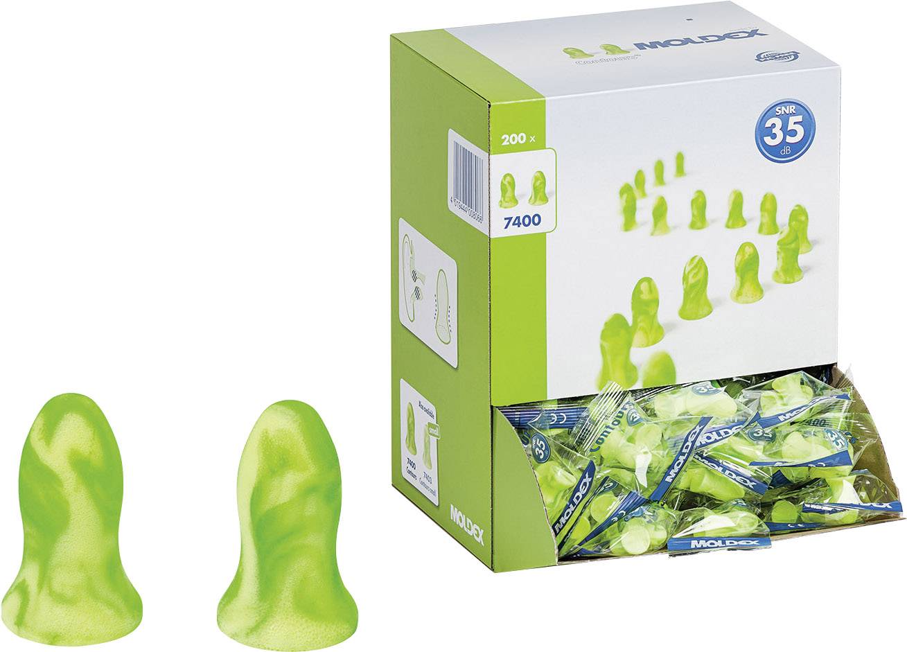 Bouchons d'oreille 35 dB Moldex 740001 200 paires