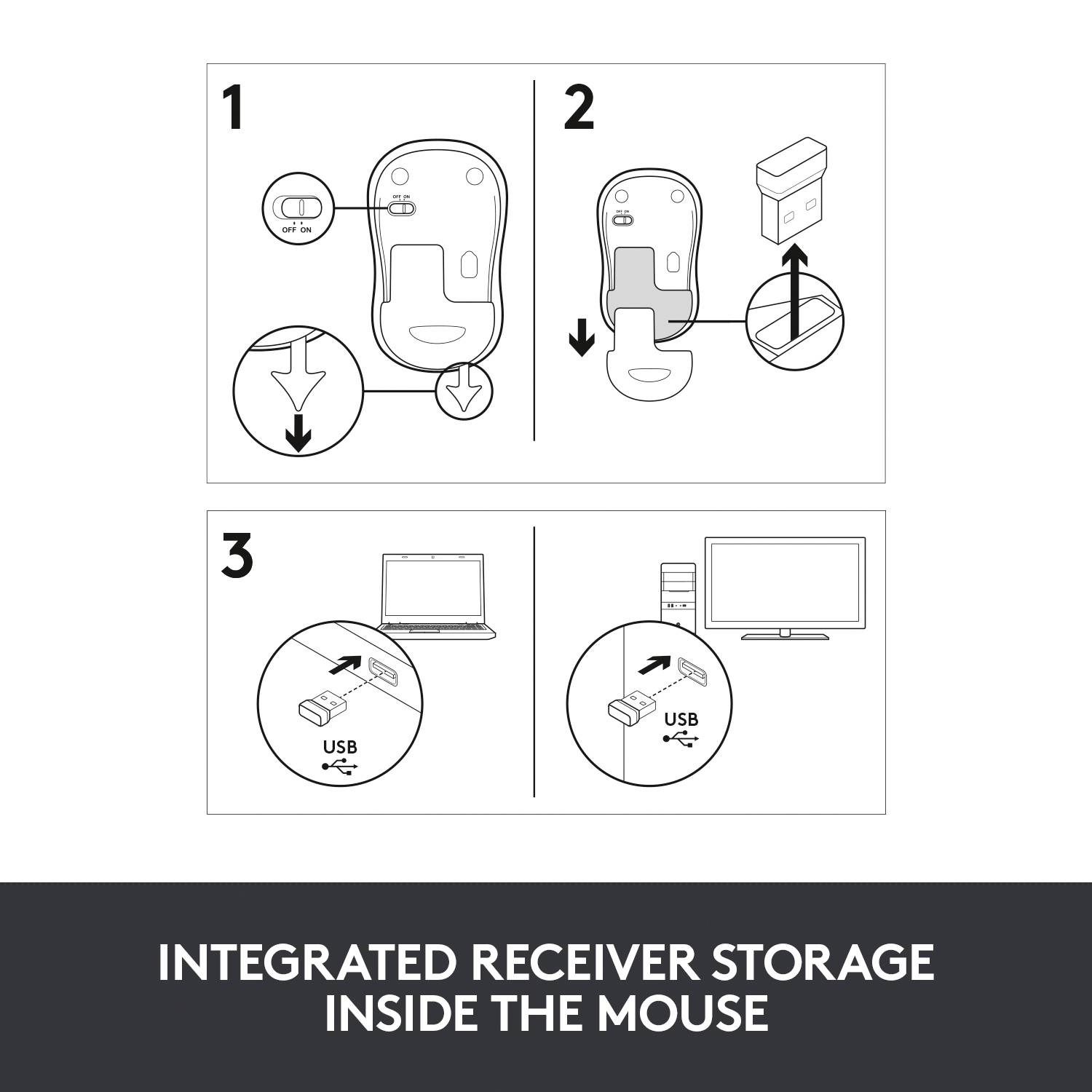 Souris optique Logitech M185 gris