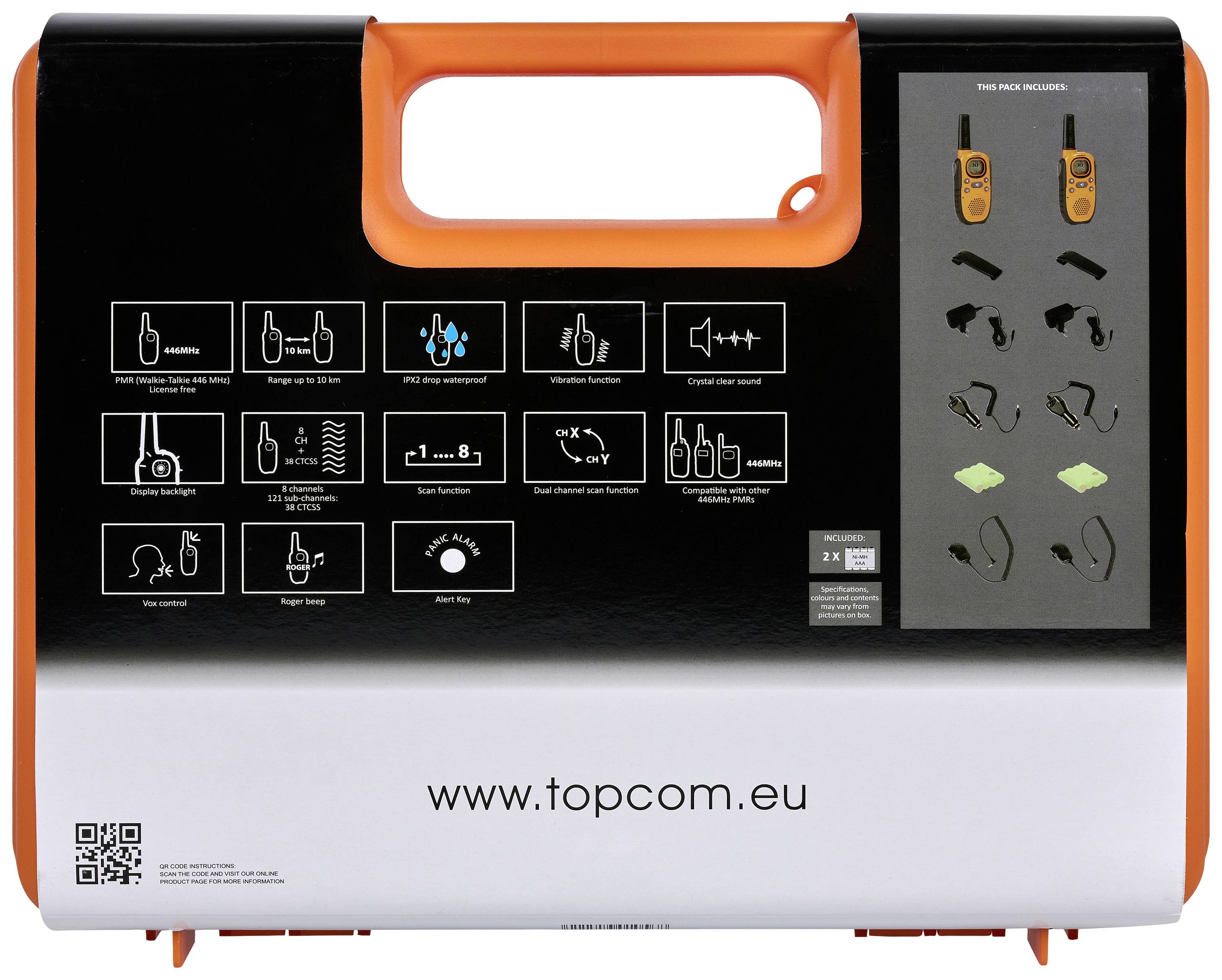 Topcom Twintalker 9100 RC-6404 Talkie-walkie PMR jeu de 2