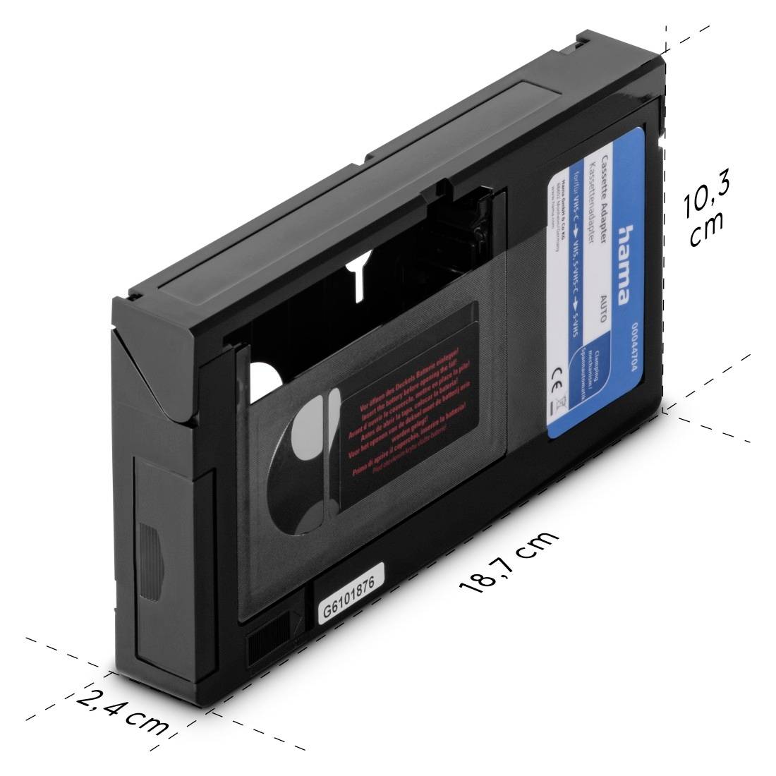 Adaptateur cassette VHS-C/VHS Hama "Auto"