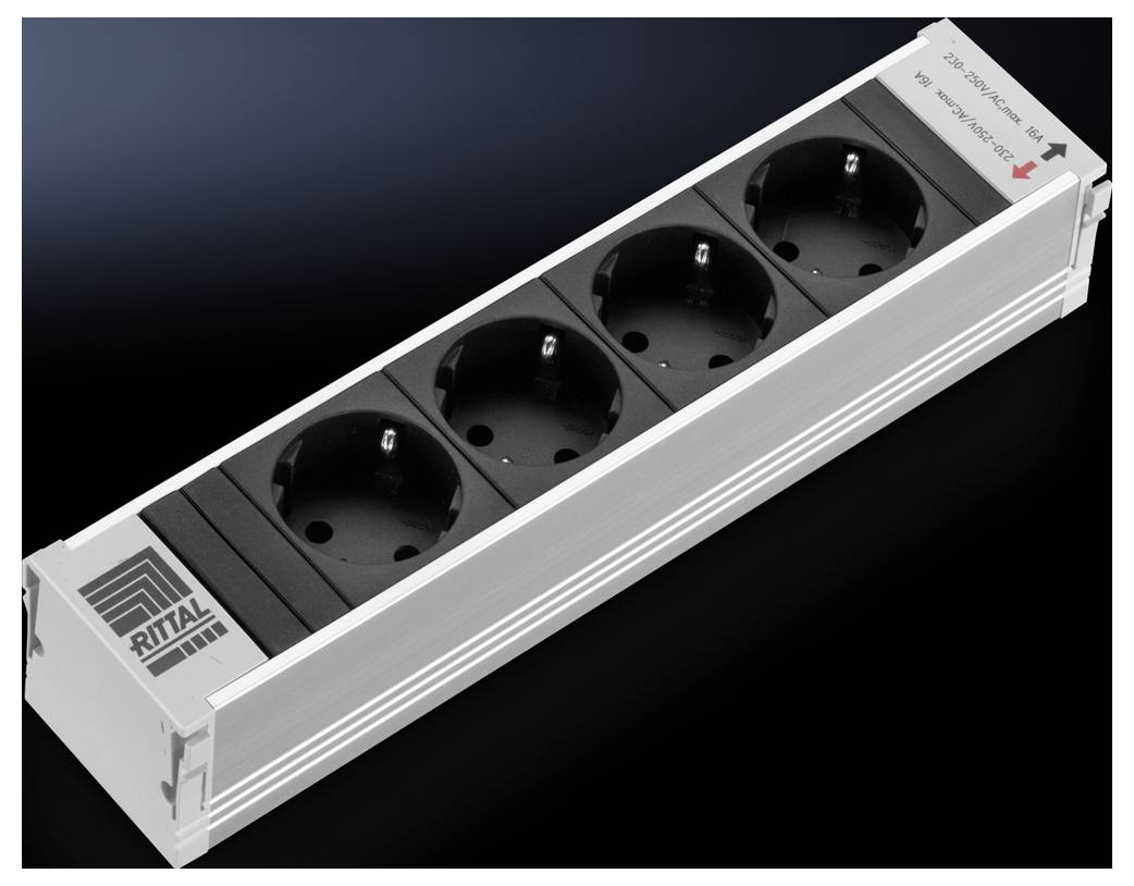 Quadruple module enfichable Rittal pour rail de distribution PSM