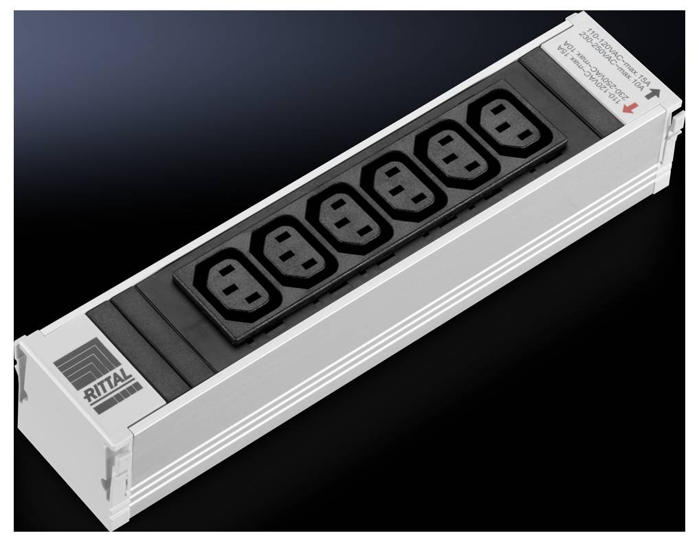 Sextuple module enfichable Rittal pour rail de distribution PSM