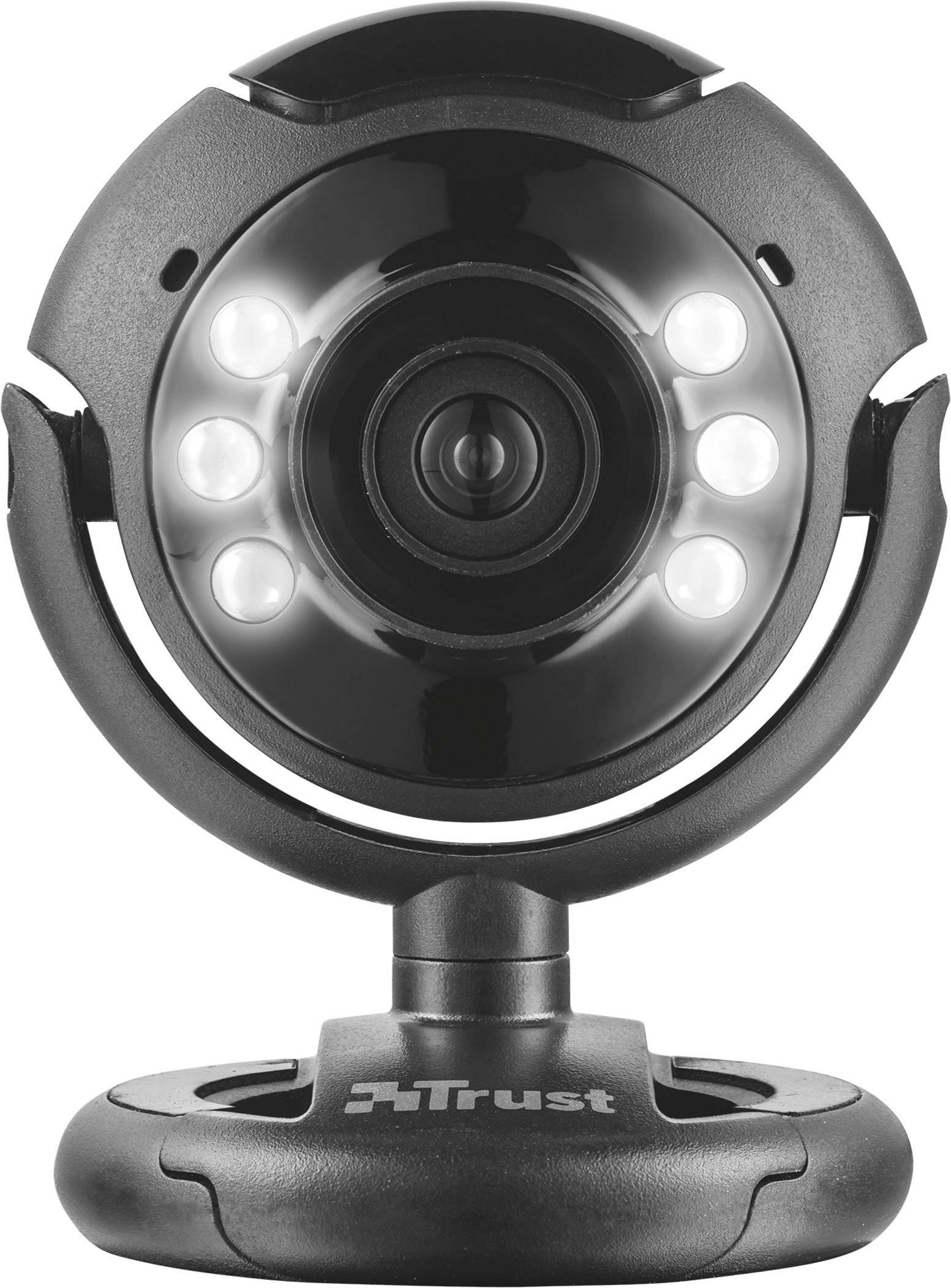 Webcam HD 640 x 480 Pixel Trust Spotlight Pro pied de support, support à pince