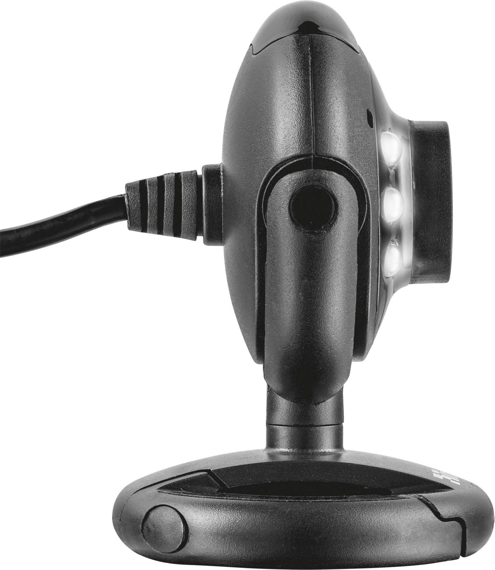 Webcam HD 640 x 480 Pixel Trust Spotlight Pro pied de support, support à pince