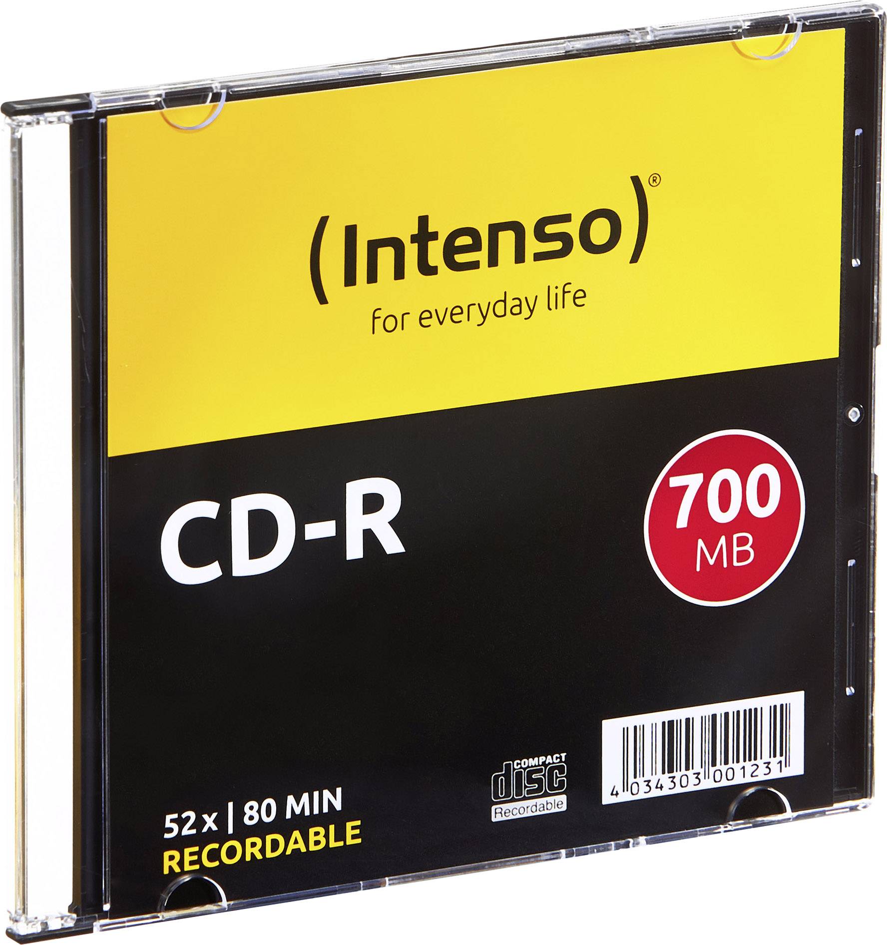 CD-R 80 vierge 700 Mo Intenso CD-R 80 Min Slimcase 10er 10 pc(s) slimcase