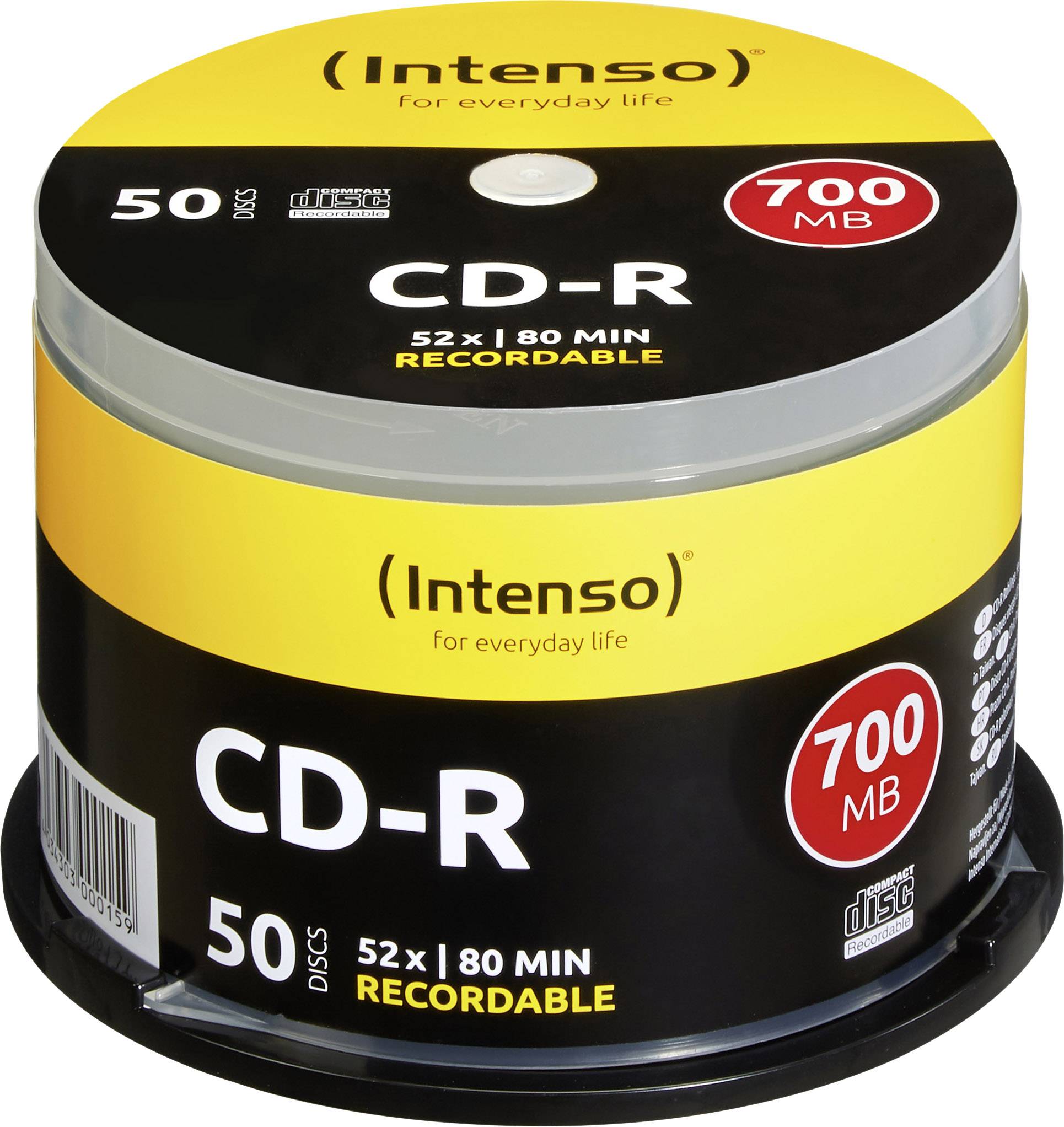 CD-R 80 vierge 700 Mo Intenso 1001125 50 pc(s) tour