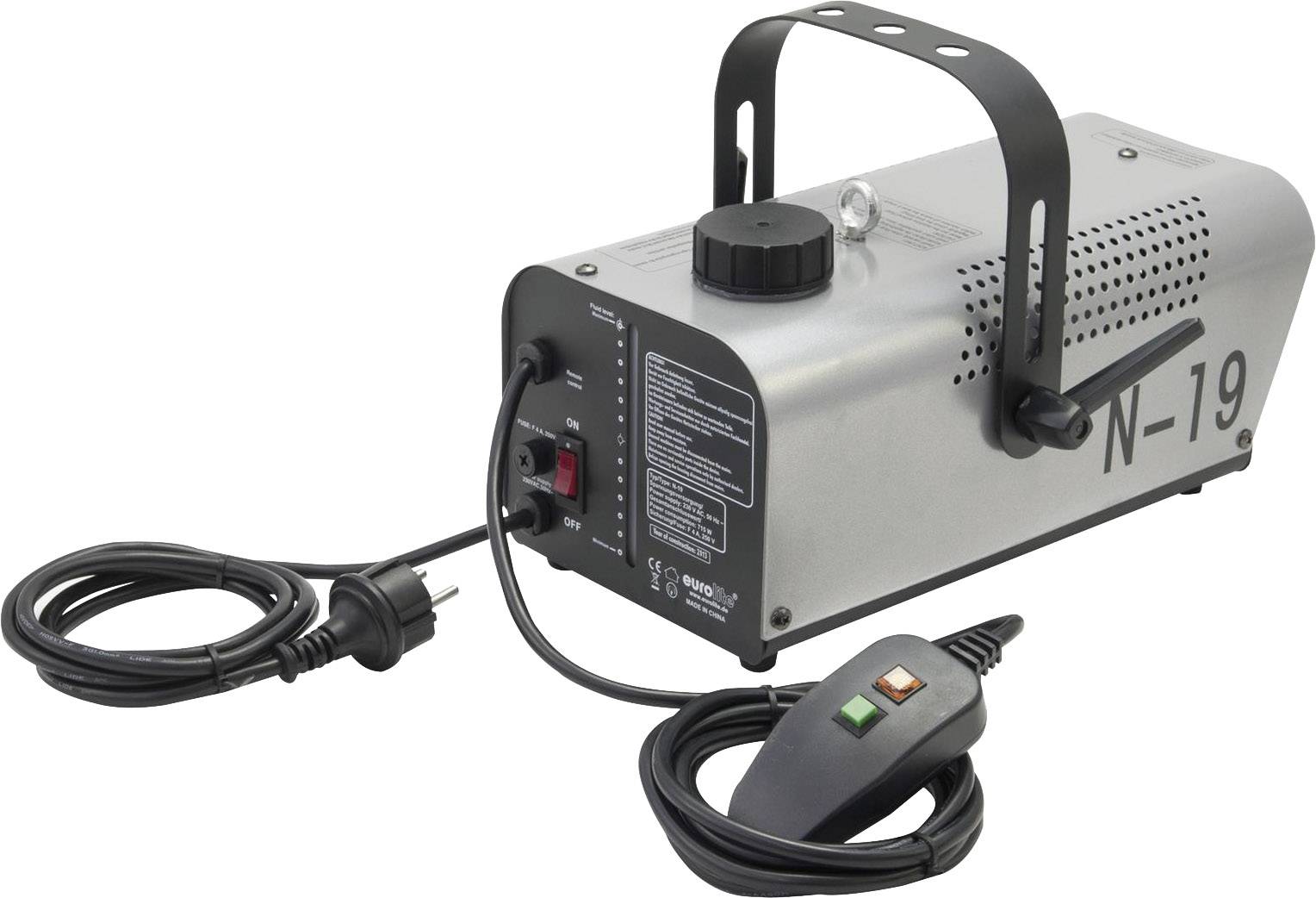 Eurolite N-19 Machine à brouillard avec étrier de fixation, avec télécommande filaire