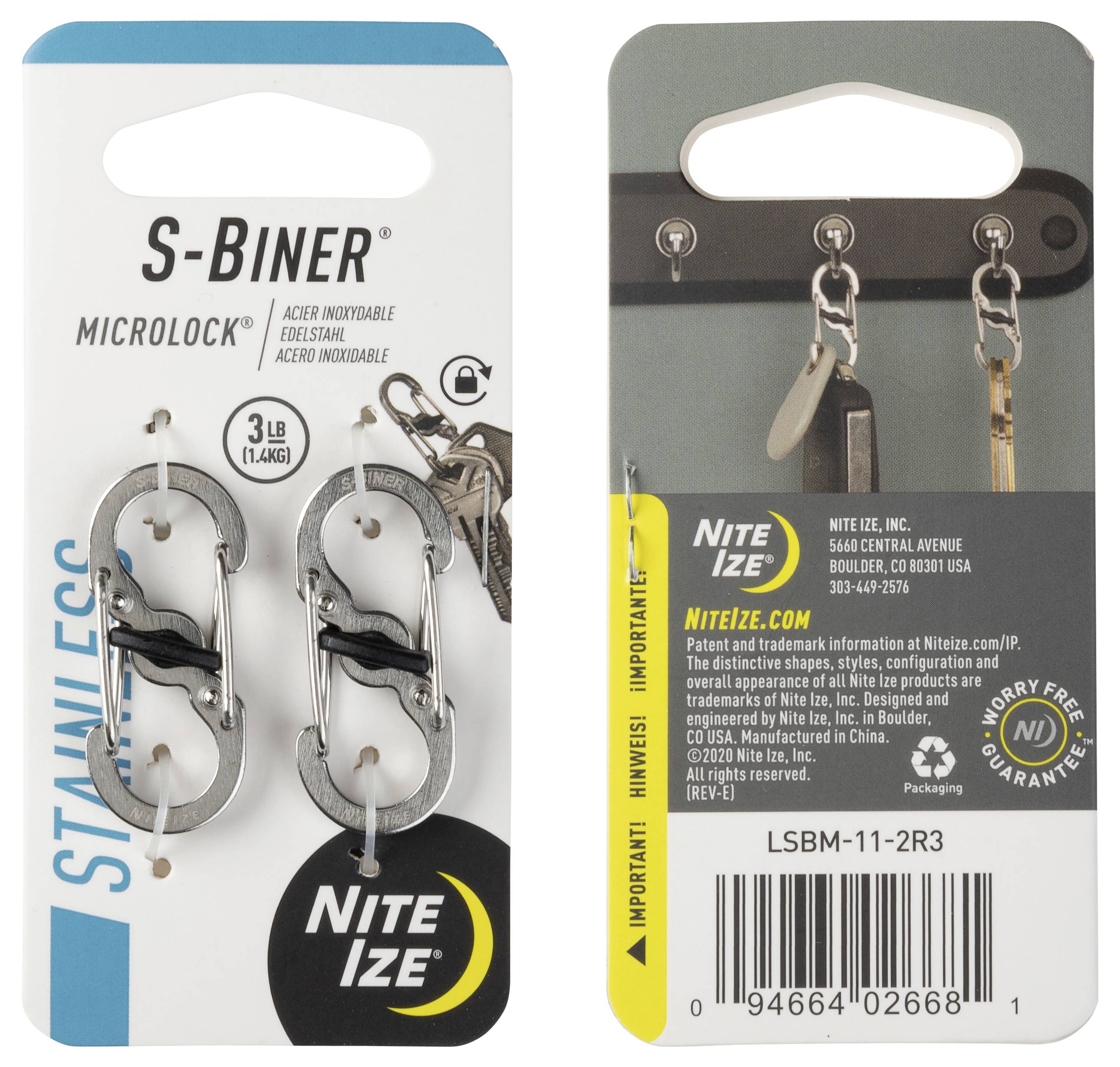 Mousqueton NITE Ize NI-LSBM-11-2R3 2 pc(s)