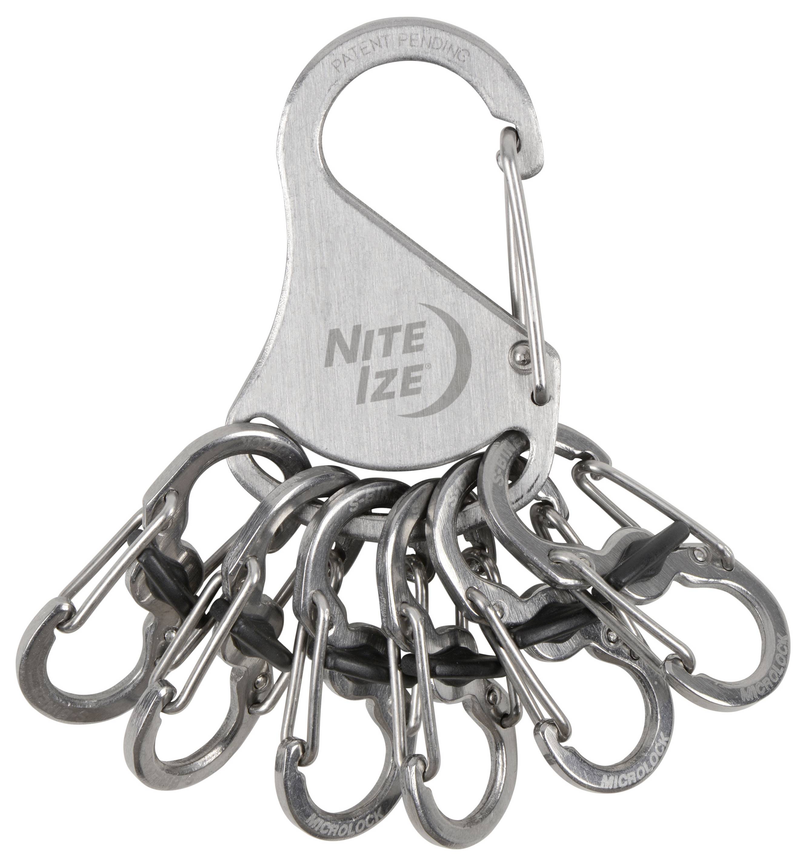 Mousqueton pour clé NITE Ize NI-KLK-11-R3 argent 1 pc(s)