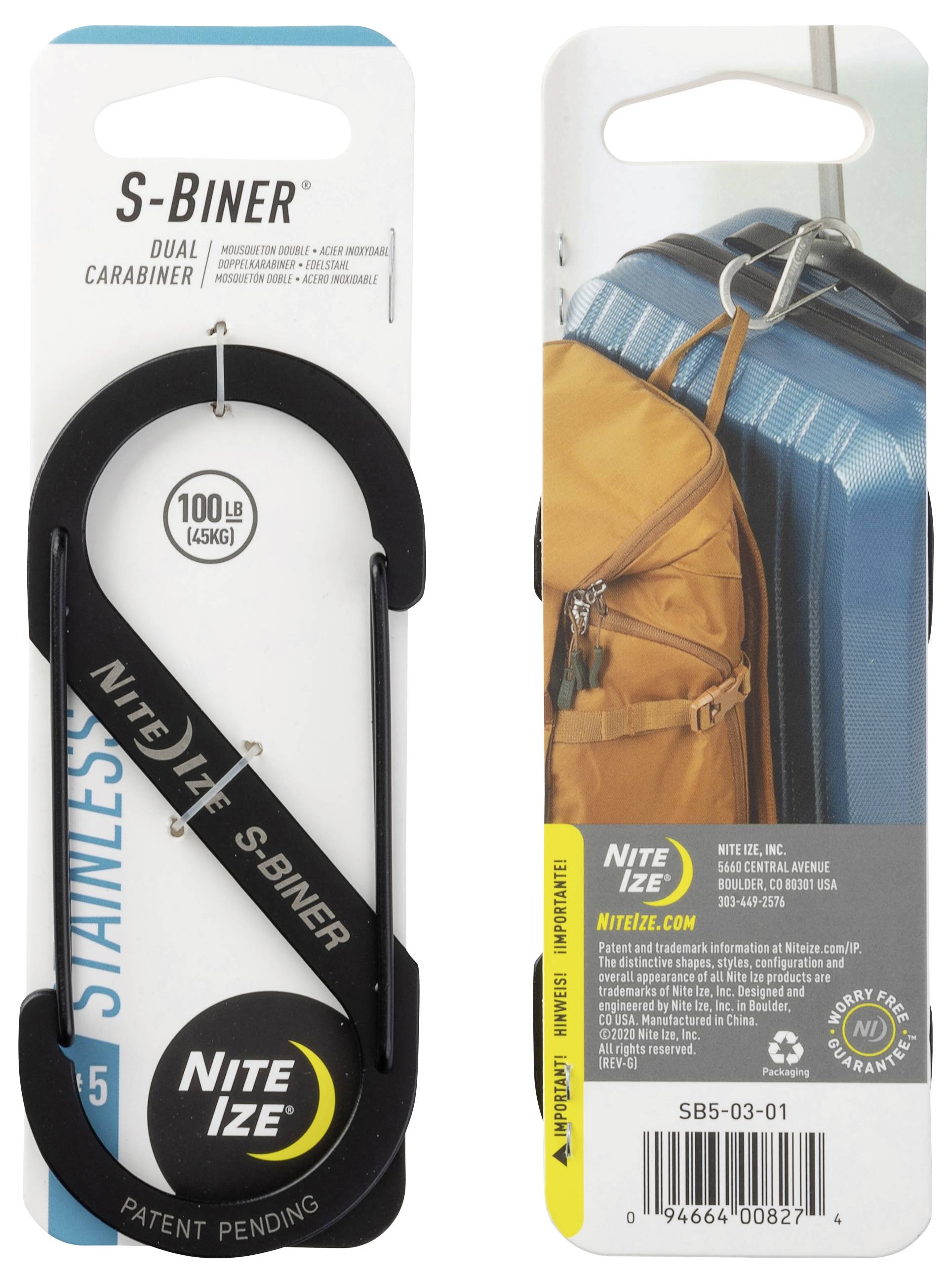 Mousqueton NITE Ize NI-SB5-03-01 1 pc(s)