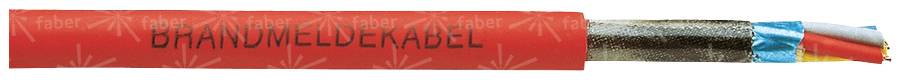 Faber Kabel 100283 Câble d'alarme incendie JE-H(ST)H..E90 2 x 2 x 0.8 mm rouge Marchandise vendue au mètre