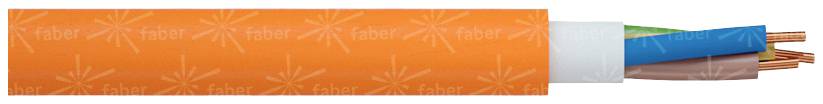 Câble gainé Faber Kabel 011046 NHXH-J 5 G 2.5 mm² orange Marchandise vendue au mètre