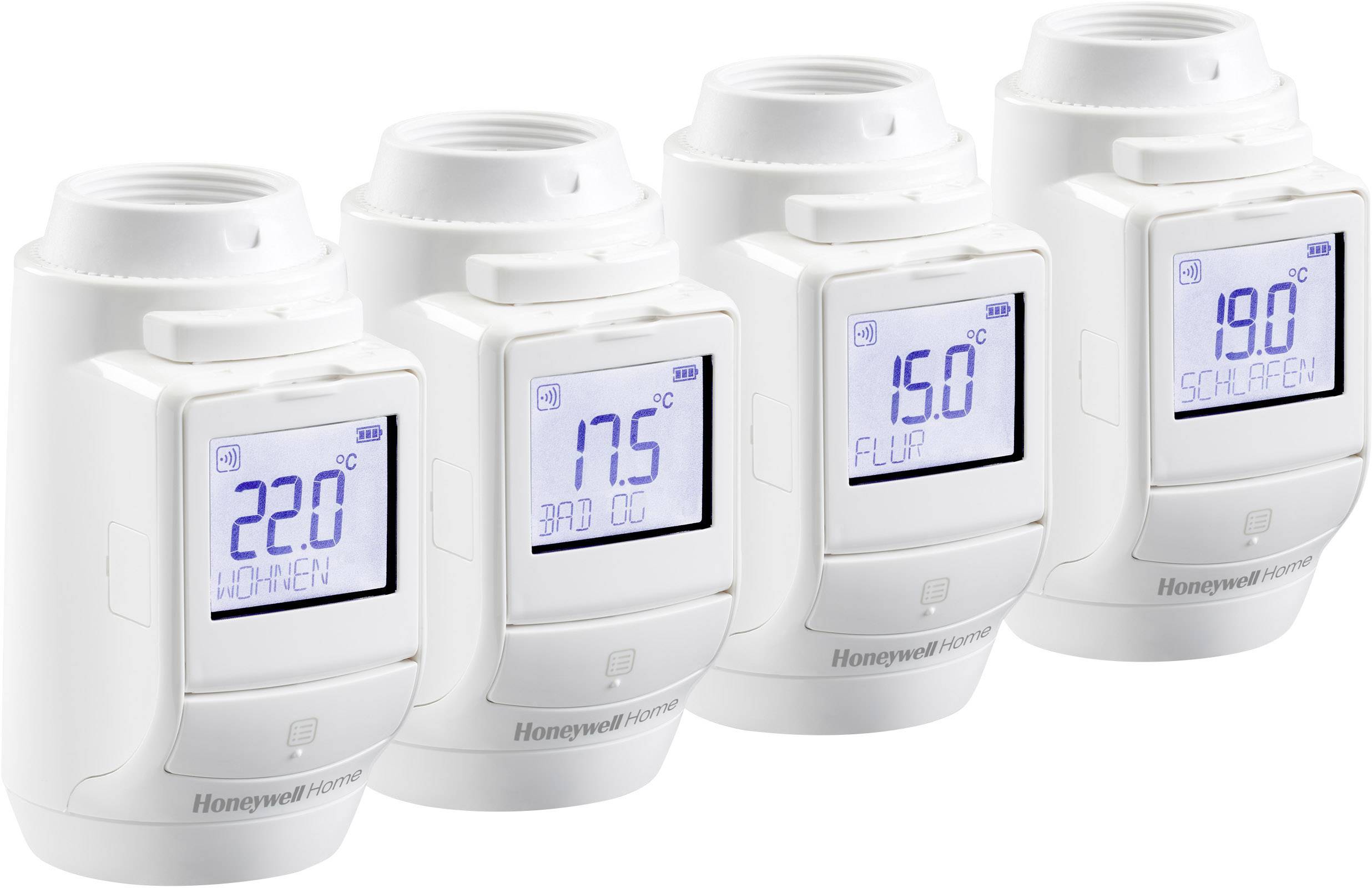 Pack de têtes thermostatiques Honeywell Honeywell evohome THR0924HRT jeu de 4