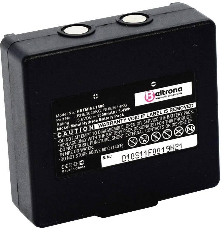 Batterie pour grue radiocommandée Beltrona 3.6 V 1500 mAh remplace la batterie d'origine 68300600, 68300900