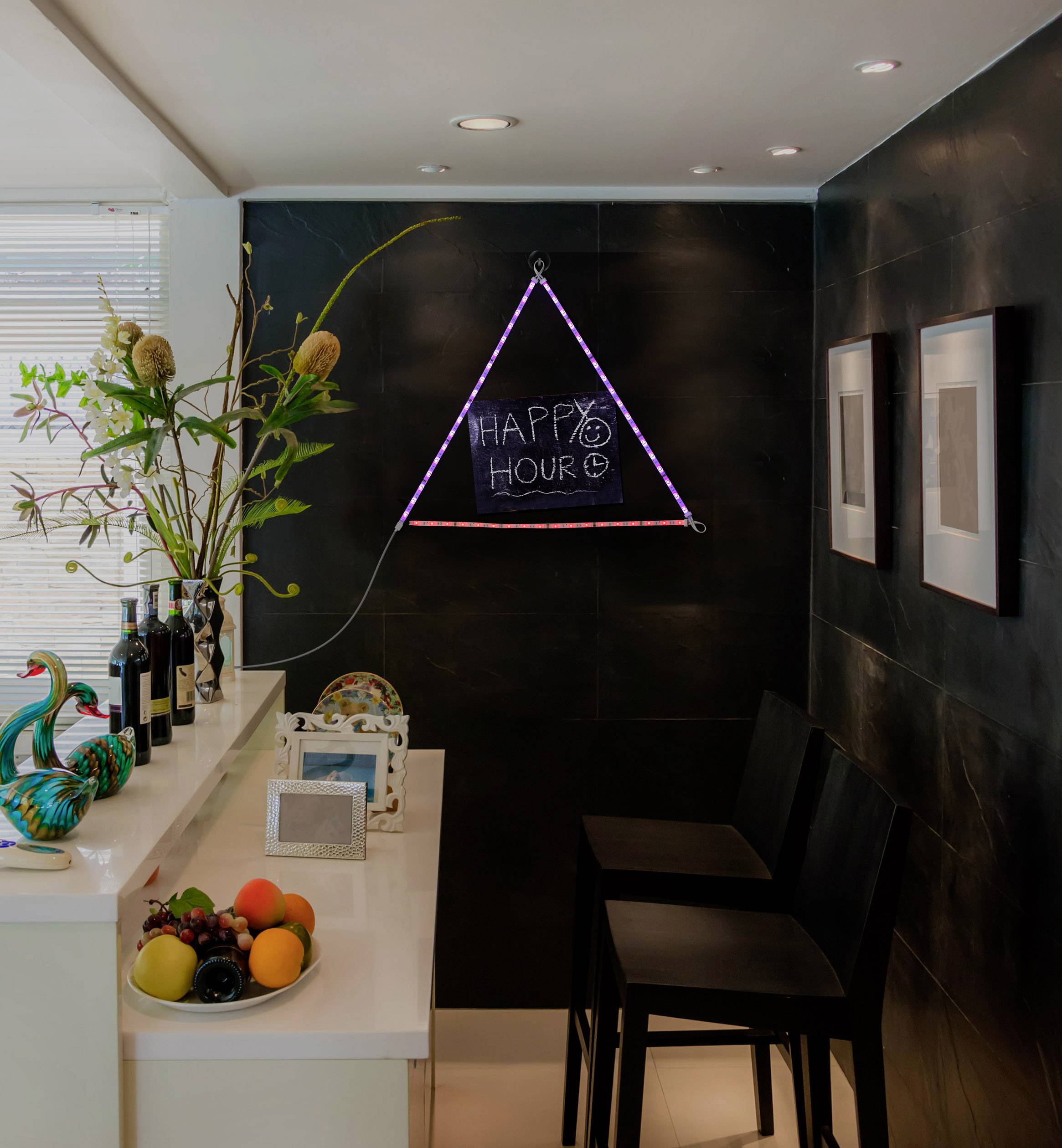 Ruban LED (Set complet) Renkforce 5MAC862W avec connecteur mâle 230 V 5 m RVB