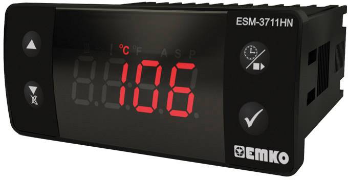 Emko ESM-3711-H.5.05.0.1/00.00/1.0.0.0 2 points de réglage Régulateur de température J 0 à 800 °C Relais 16 A (L x l x H) 65 x 76