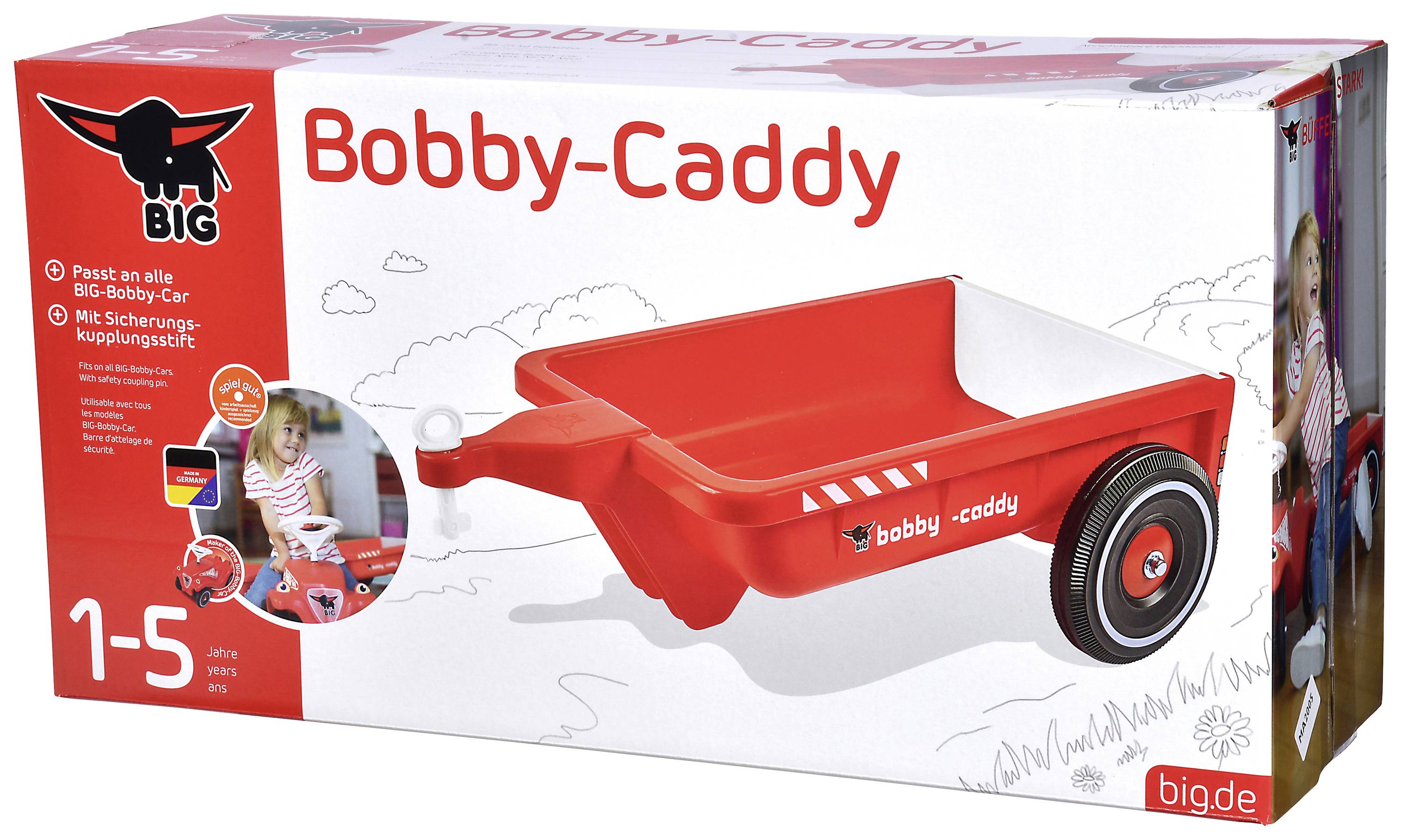 Remorque BIG Bobby-Caddy rouge