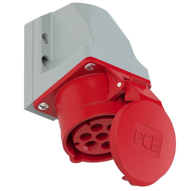 Prise murale femelle CEE 16 A 7 pôles PCE 117-6v 400 V rouge, gris 1 pc(s)