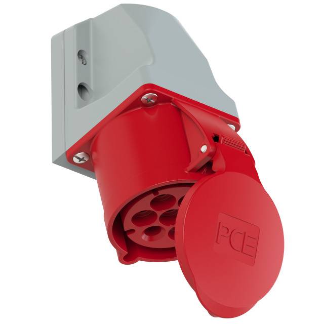 Prise murale femelle CEE 32 A 7 pôles PCE 127-6v 400 V rouge, gris 1 pc(s)