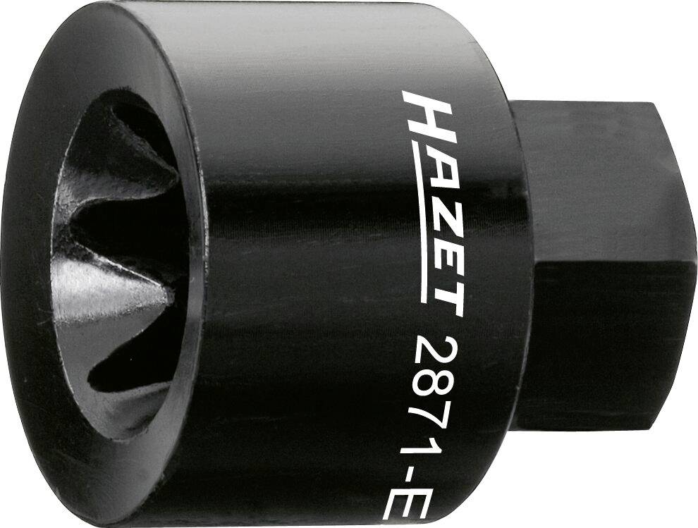 Noix de Vielzahn noir Hazet avec le numéro de modèle 2871-E, adaptée à une utilisation dans l'industrie automobile.