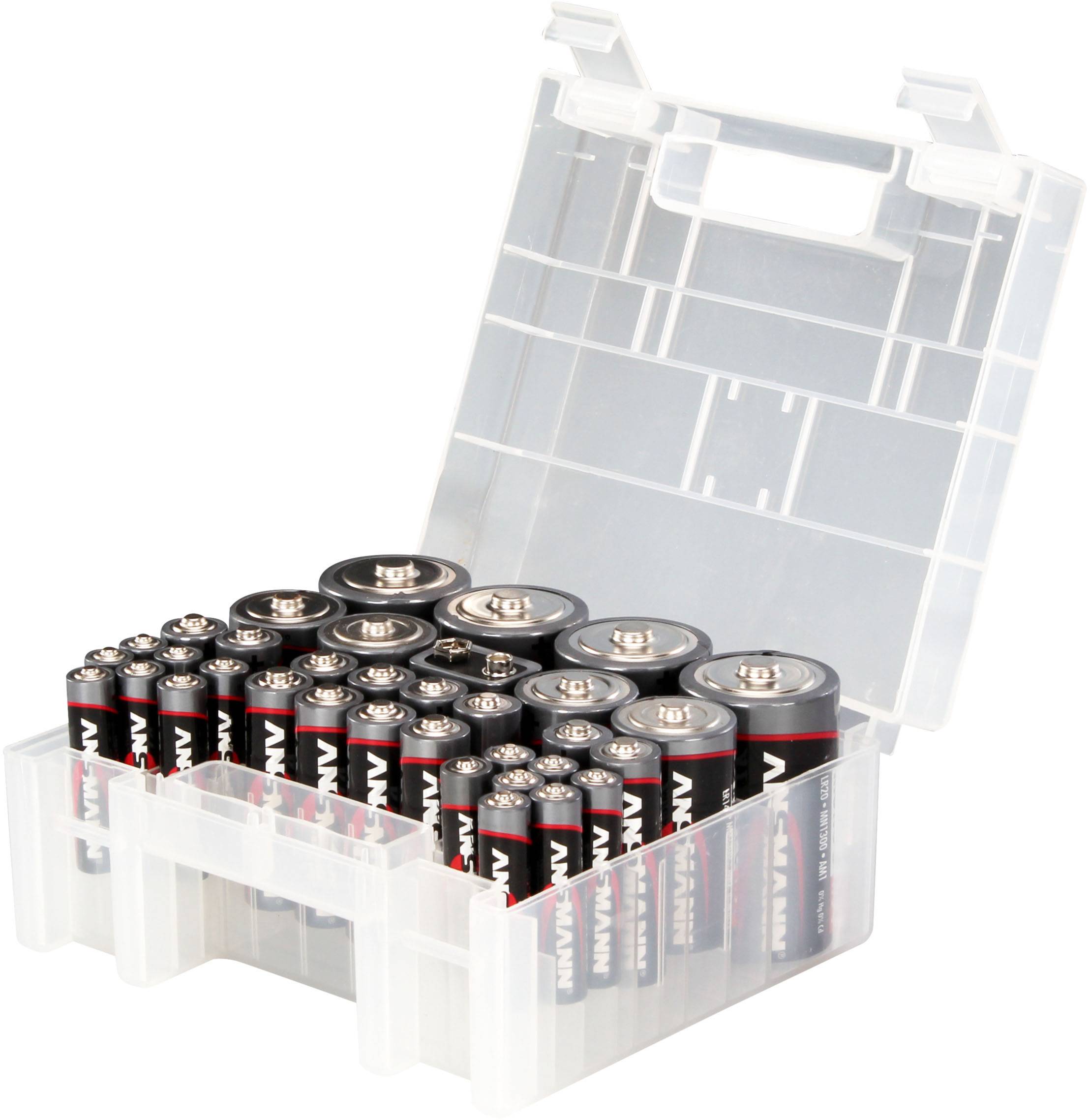 Ansmann Jeu de piles LR03, LR6, LR14, LR20, bloc 9V 35 pc(s) avec boîte