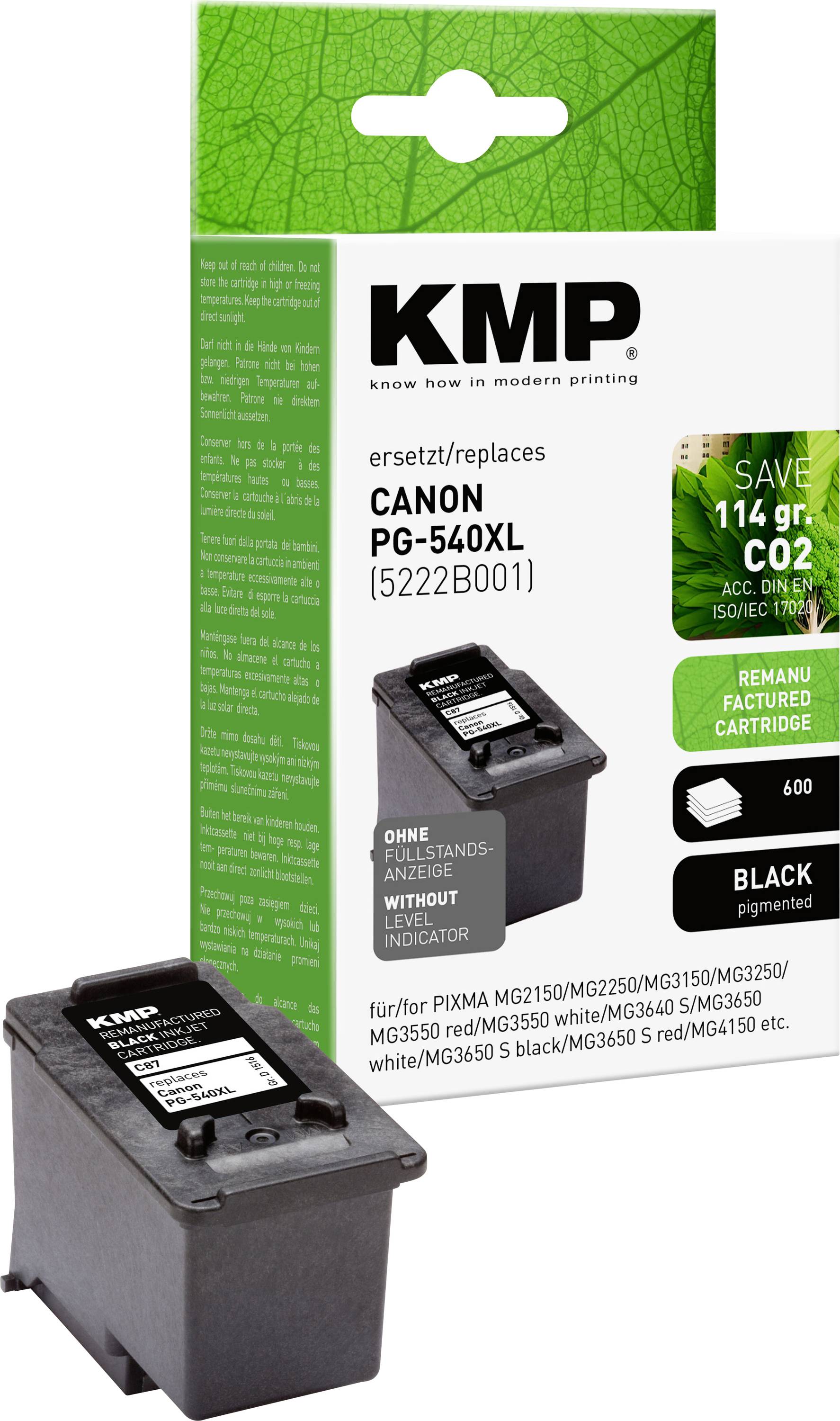 KMP Encre remplace Canon PG-540 XL compatible noir C87 1516,4001