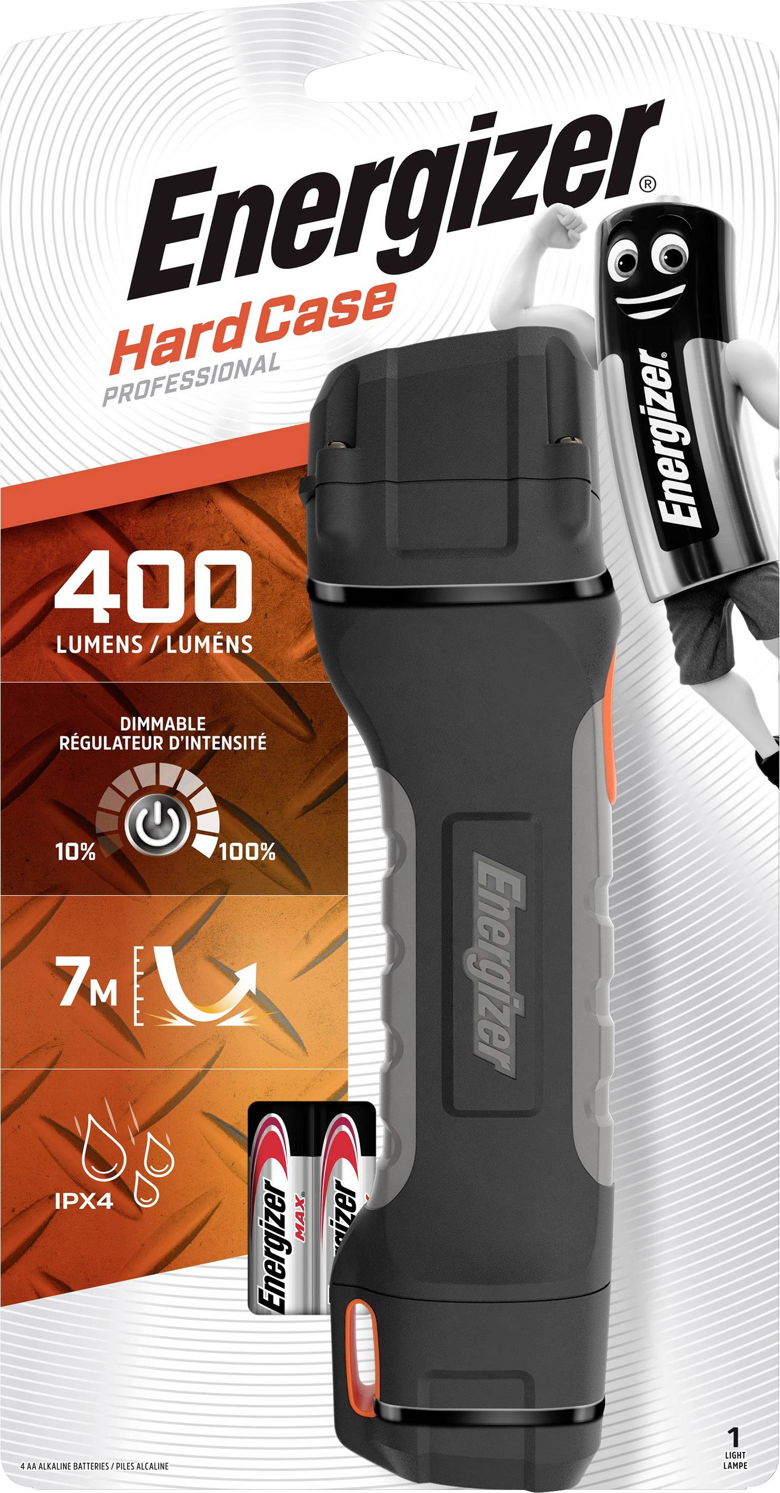 Lampe de poche Energizer Hardcase 4AA LED à pile(s) 400 lm 725 g
