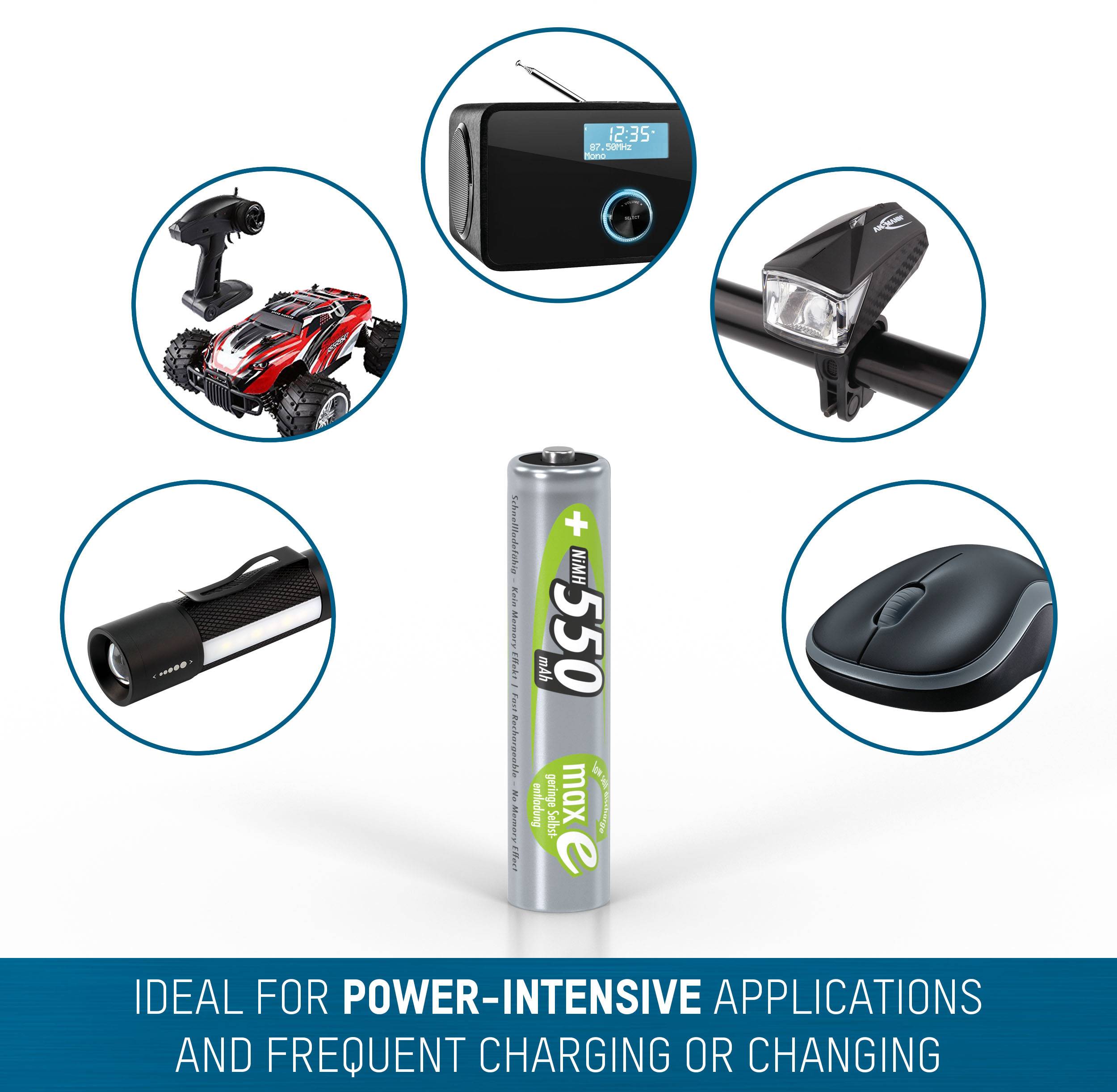 Pile rechargeable LR3 (AAA) NiMH 1.2 V Ansmann 5030772 550 mAh 4 pc(s)