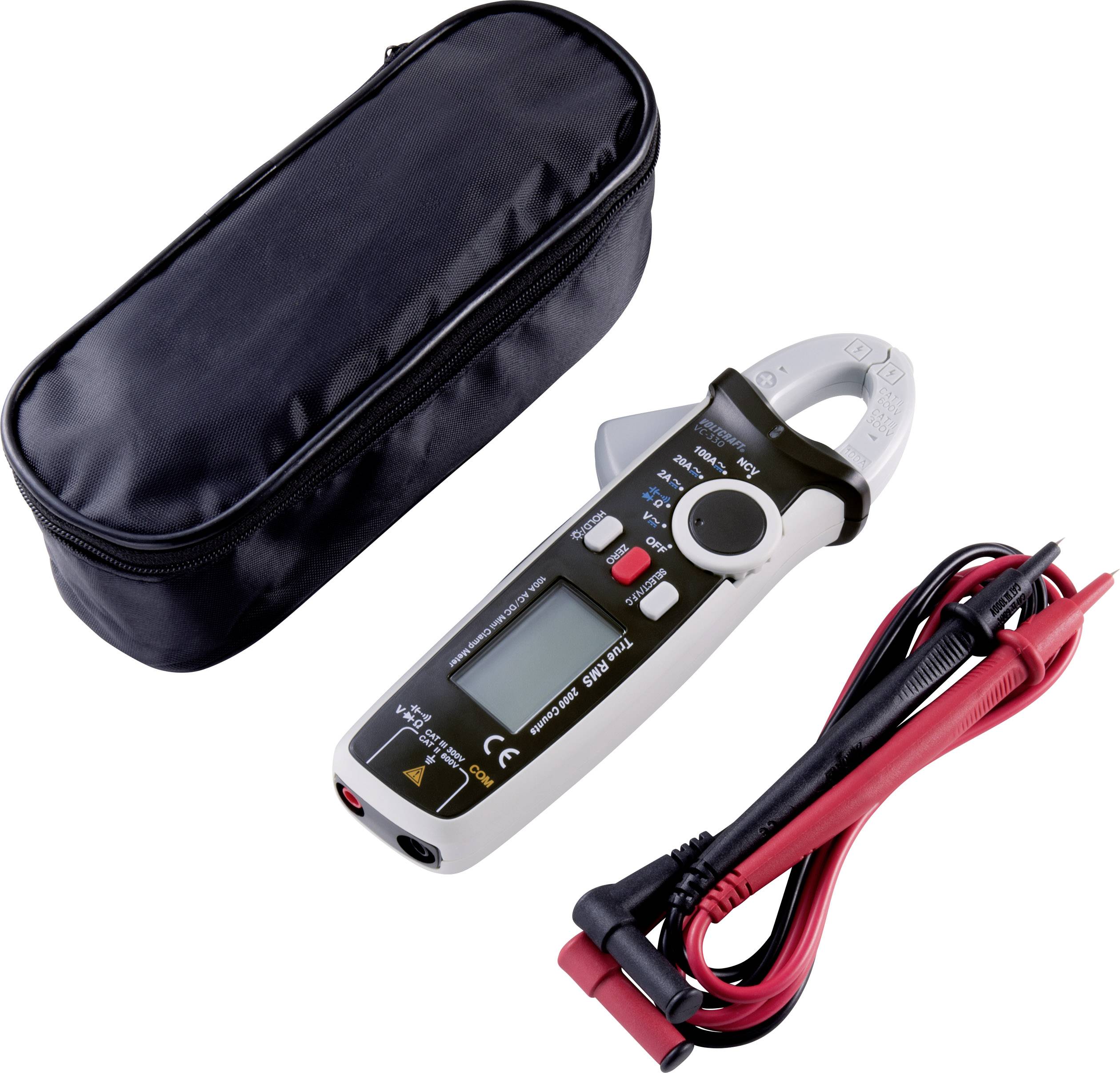 Pince ampèremétrique VOLTCRAFT VC-330 numérique CAT II 600 V, CAT III 300 V Affichage (nombre de points): 2000