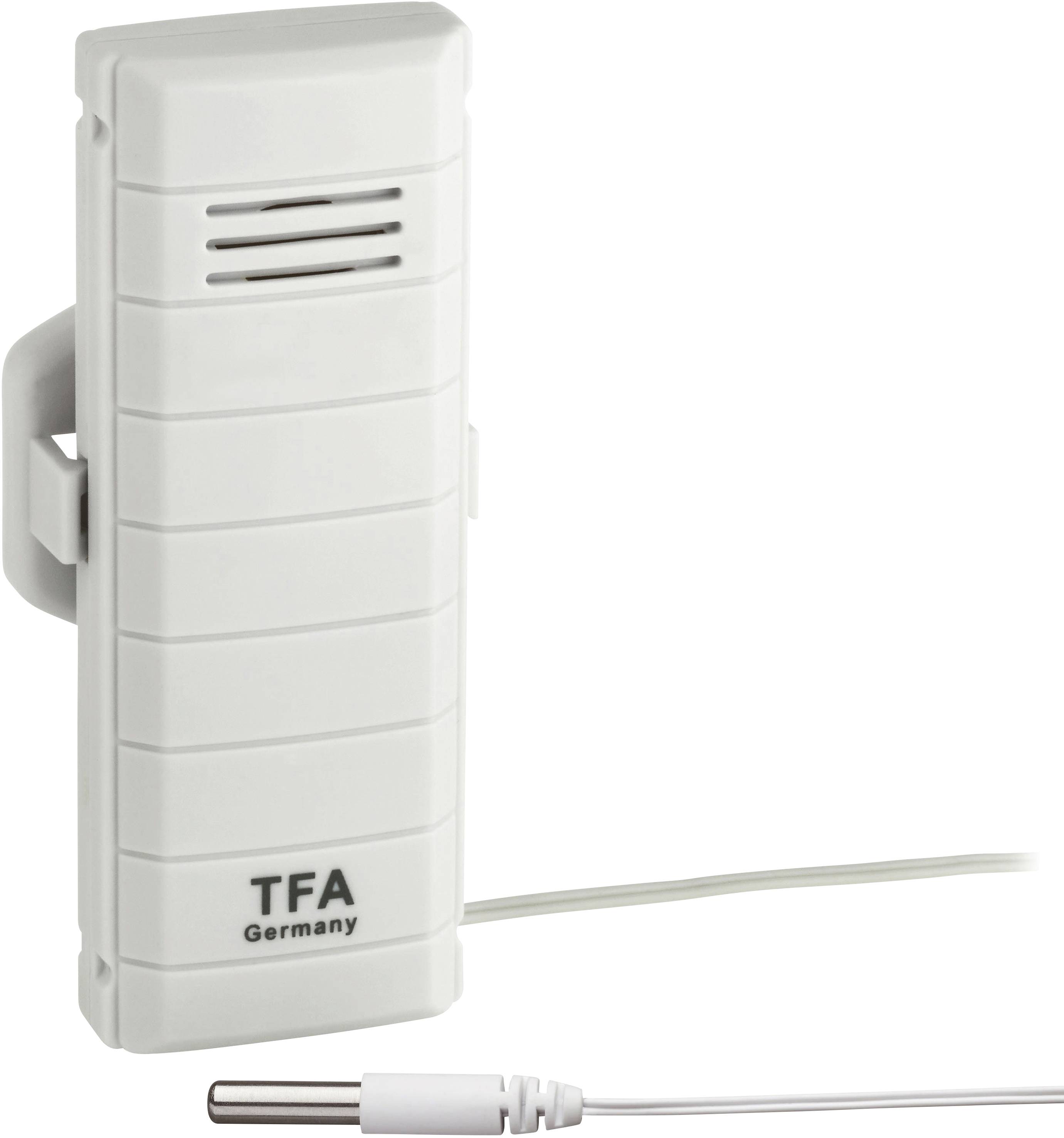 Thermomètre radiopiloté TFA Dostmann Kat.Nr. 30.3301.02 "Weather Hub" Temperatursender mit wasserdichtem Kabel
