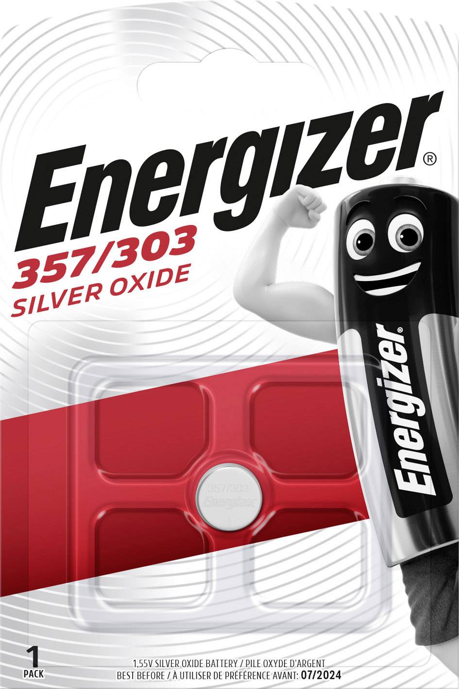 Pile bouton 357 oxyde d'argent Energizer 150 mAh 1.55 V 1 pc(s)