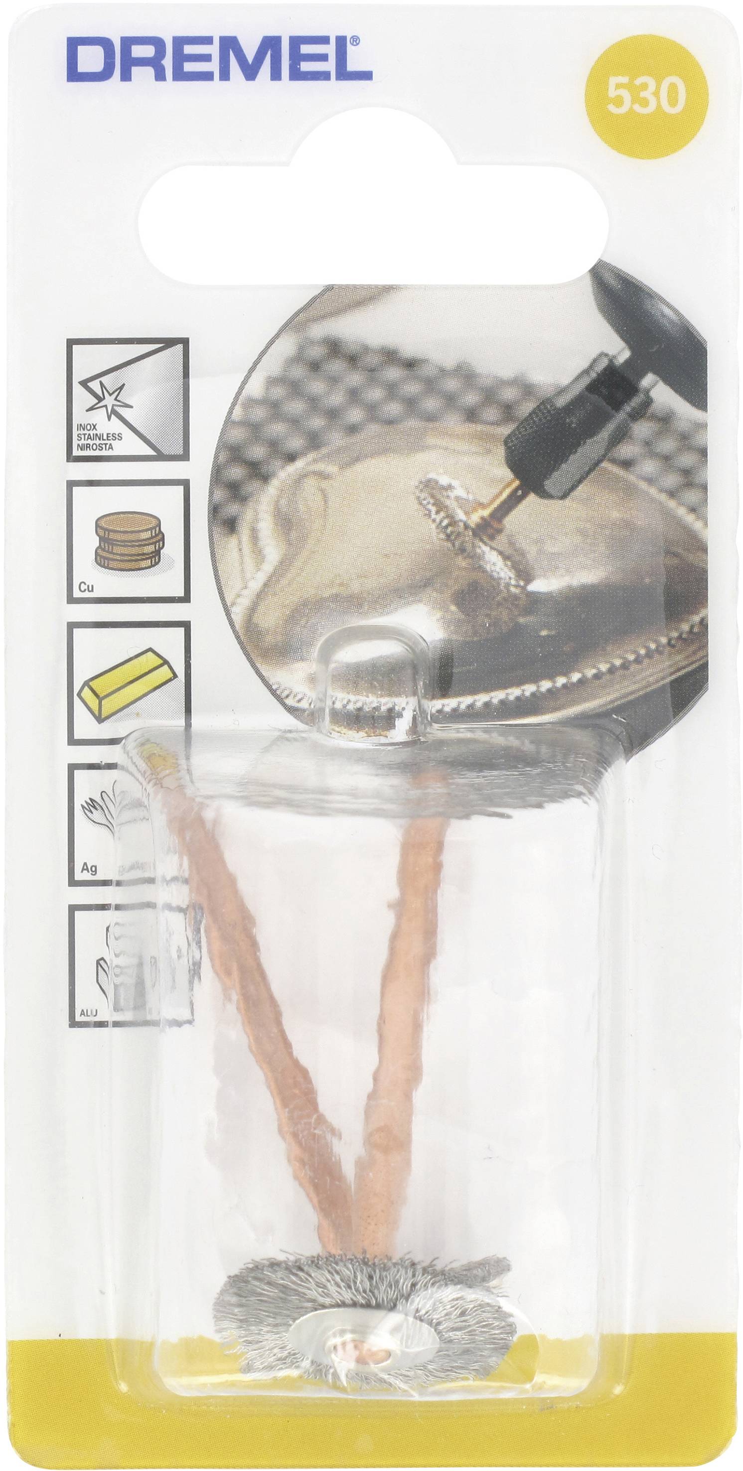 Brosse en acier inoxydable Dremel 530 26150530JA N/A N/A Diam. tige 3.2 mm 2 pc(s)