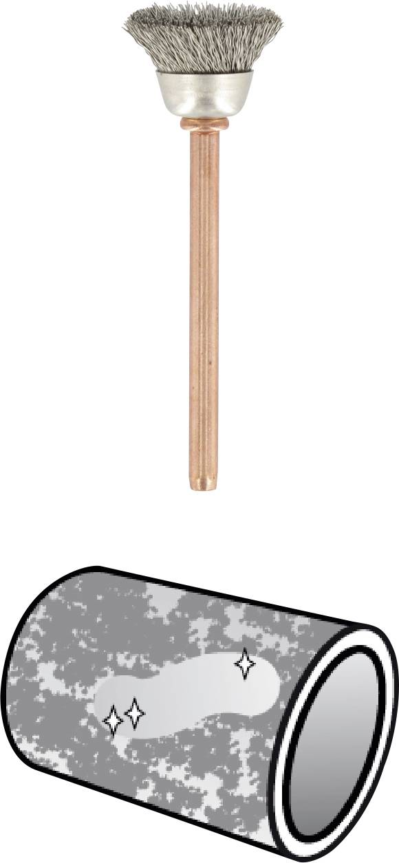 Brosse en acier inoxydable Dremel 531 26150531JA N/A N/A Diam. tige 3.2 mm 2 pc(s)